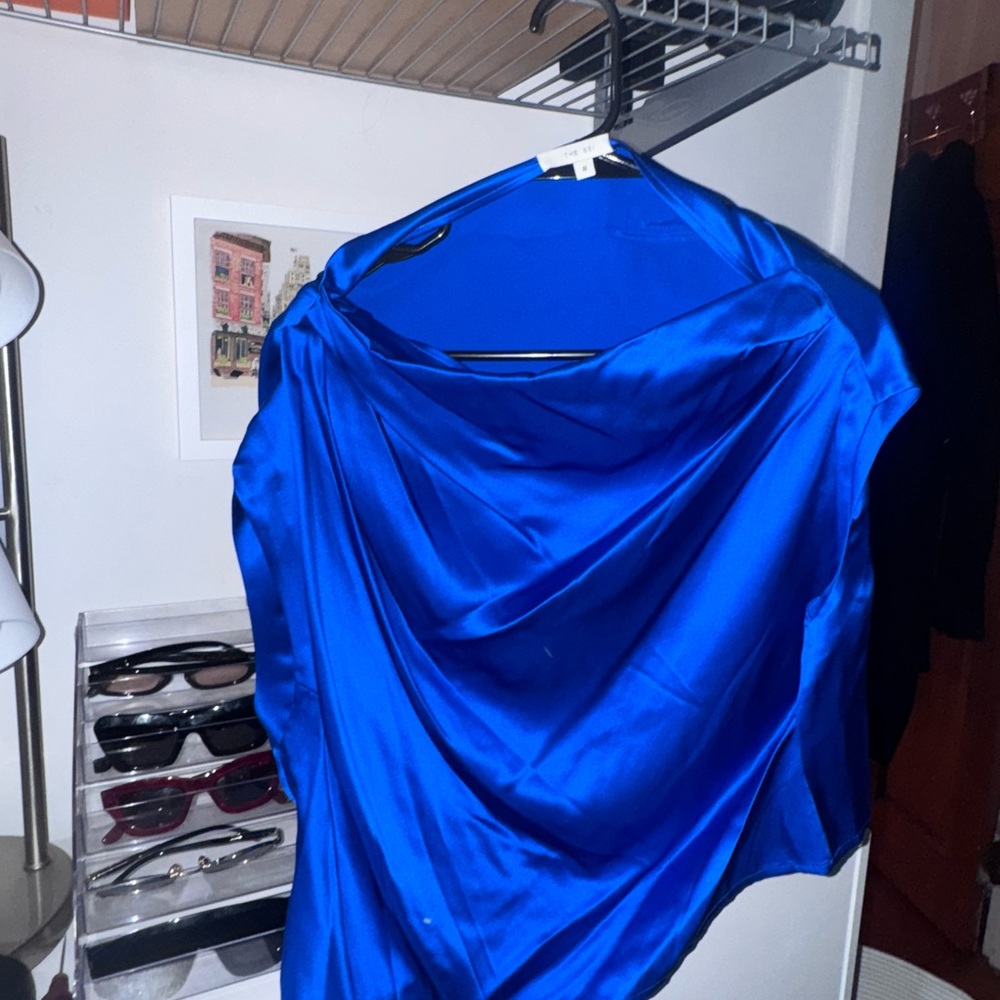 The Sei Royal Blue 100% Silk Draped Top and Trousers💙 - Picture 10 of 13